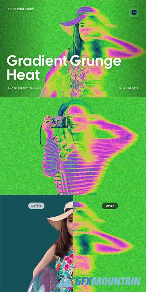 Gradient Grunge Heat Photo Effect