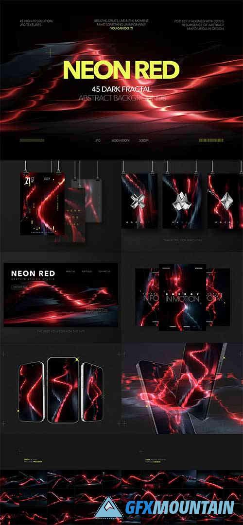 Neon Red Abstract Gradients