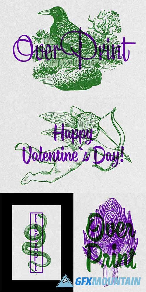 Overprint Text & Logo Effect