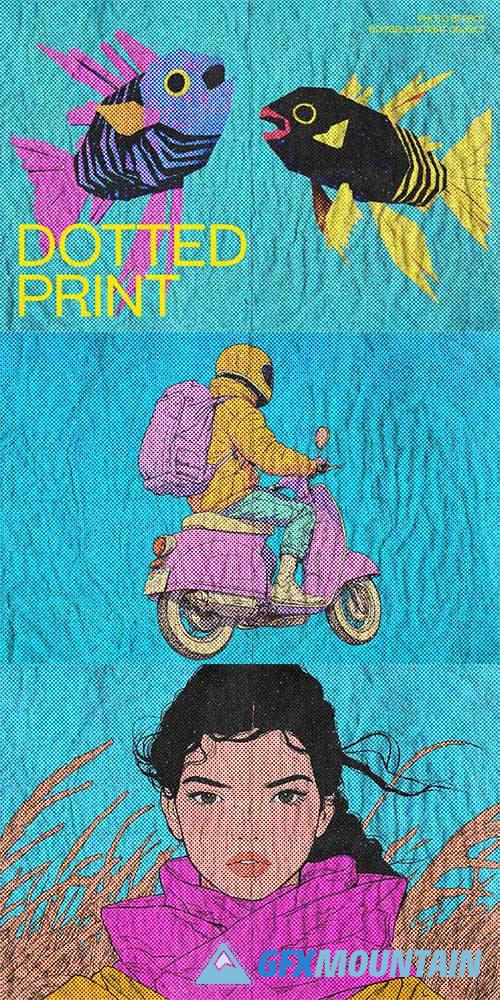 Dotted Print Photo Effect 8GL5C6J