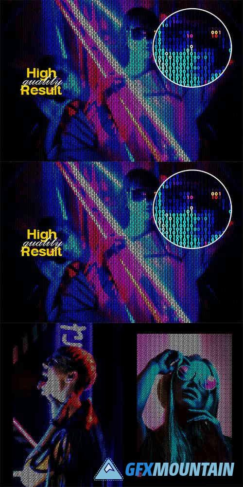 Binary Code Photo Effect