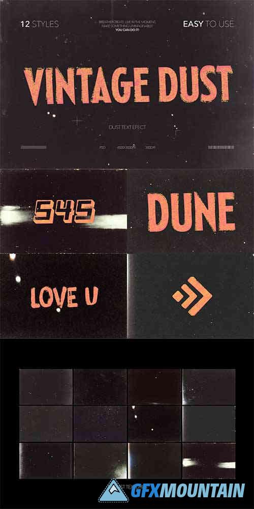 Vintage Dust Text Effect