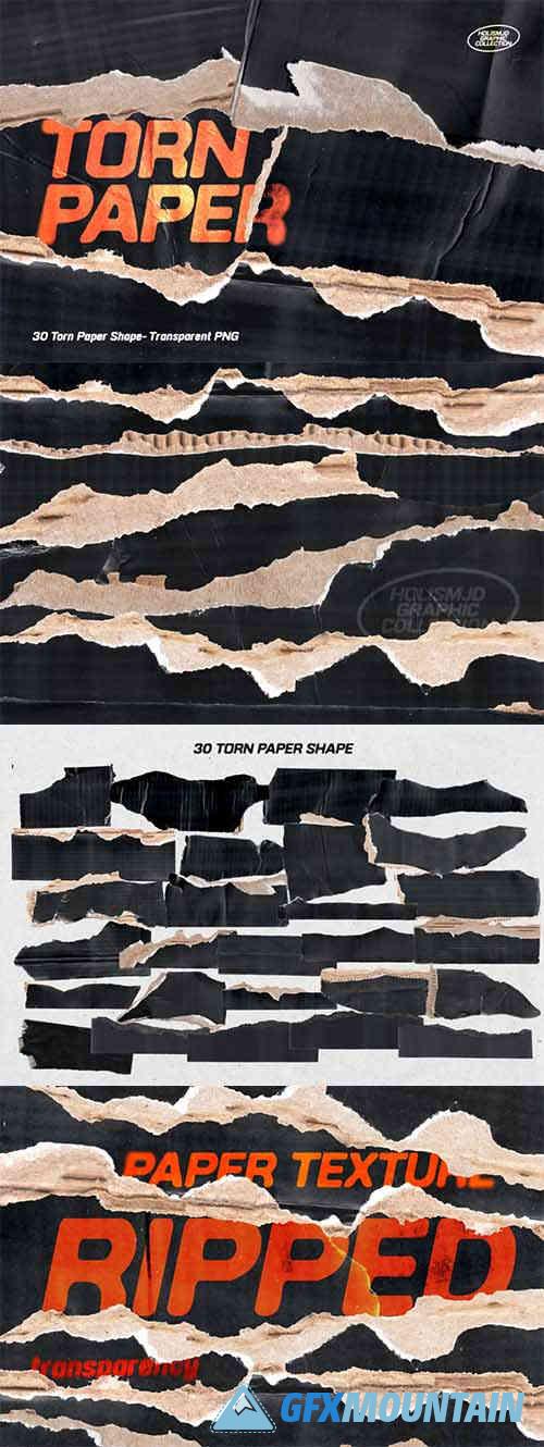 Black Cardboard Torn Papers