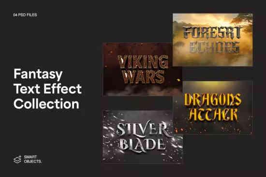 Fantasy Movie Text Effect Collection Mockup