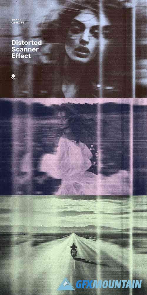Distorted Scanner Photo Effect