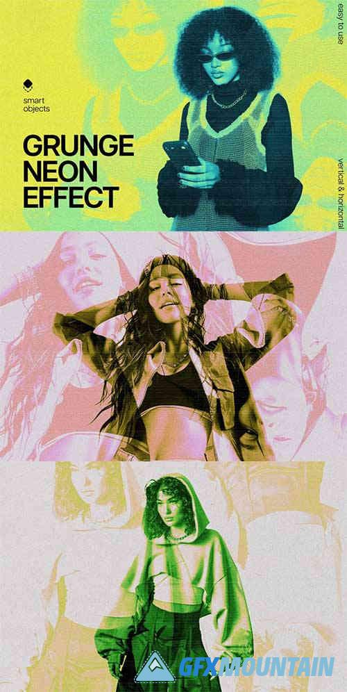 Grunge Neon Photo Effect