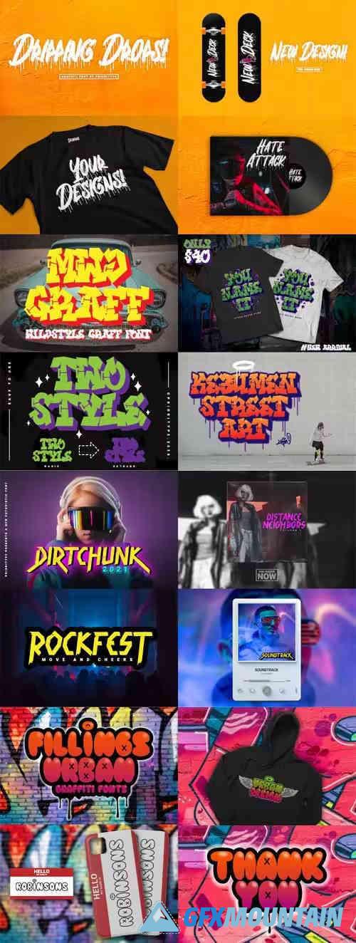 Graffiti Fonts Bundle