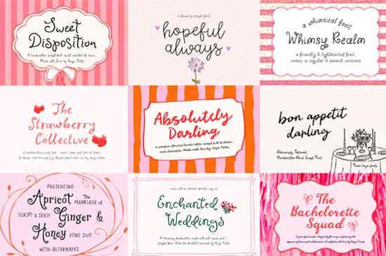 Whimsical Handwriting Font Bundle