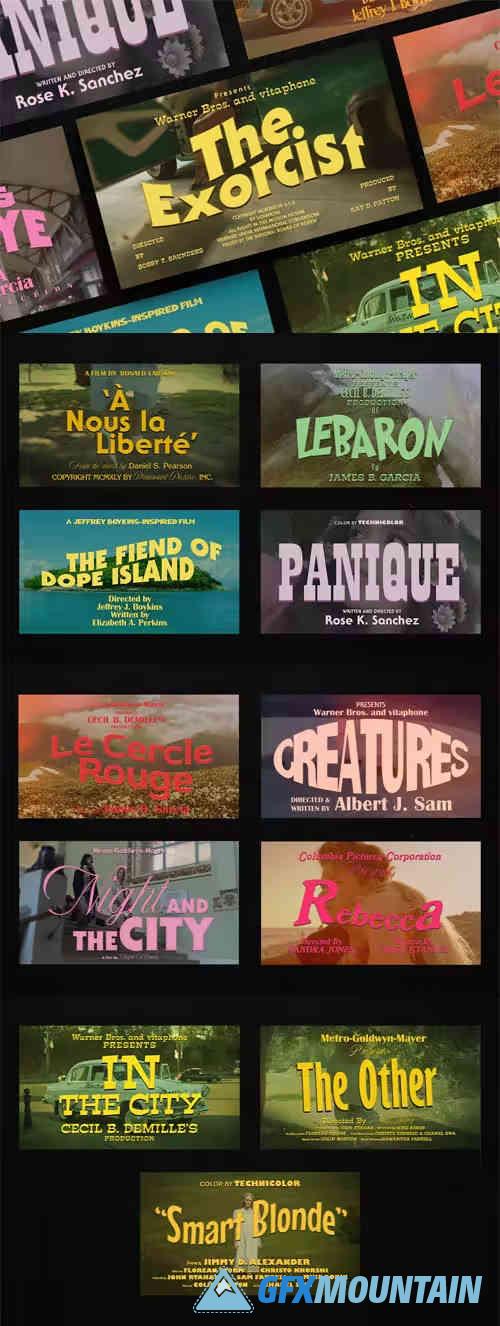 Vintage Movie Titles - PSD Templates