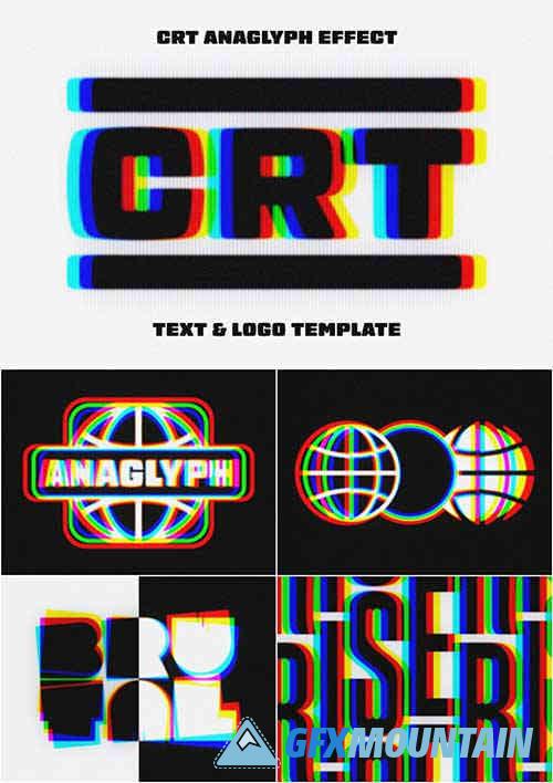 CRT Anaglyph Text Effect