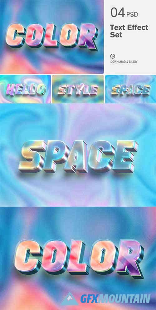 Holographic Text Effect Set