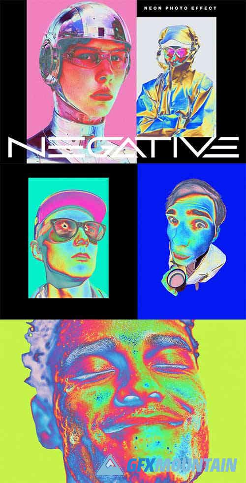 Negative Neon Photo Effect