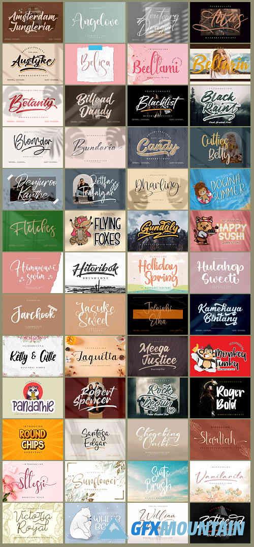 Mega Calligraph Handwritten Fonts Bundle