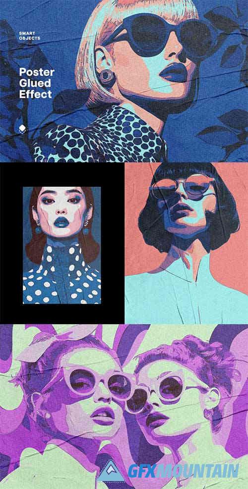 Poster Glued Photo Effect
