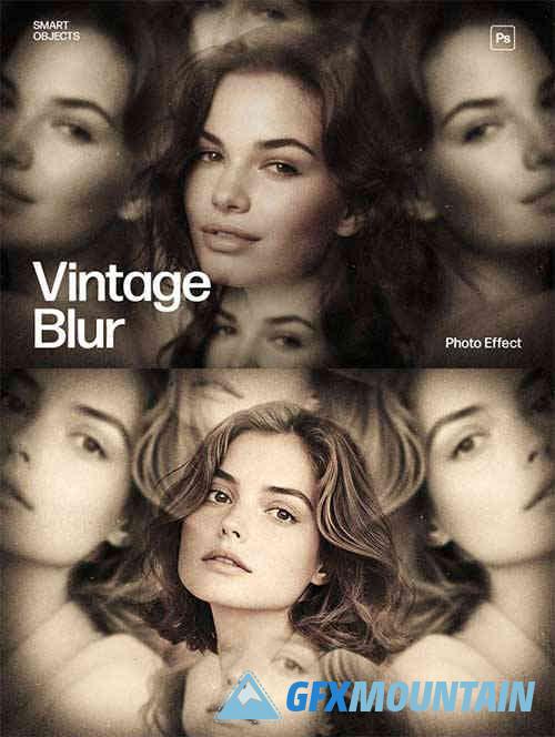 Vintage Blur Prism Photo Effect Template