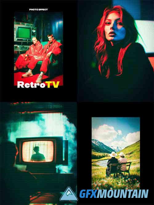 Vintage TV Poster Effect