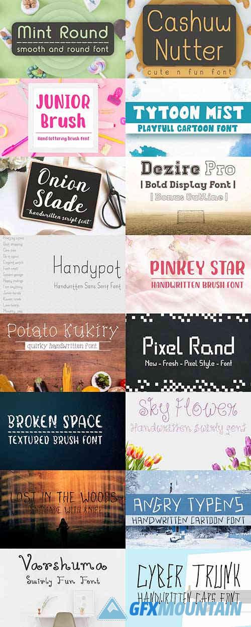Store Bundle of 34 Premium Fonts