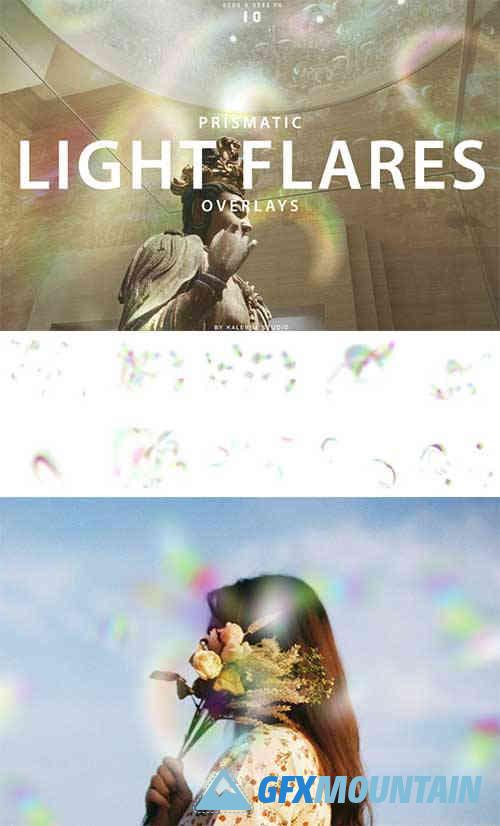Prismatic Light Flares Overlays