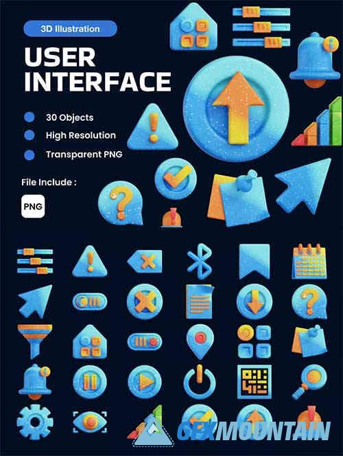 User Interface 3D Illustration