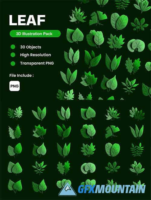 Leaf 3D Illustration