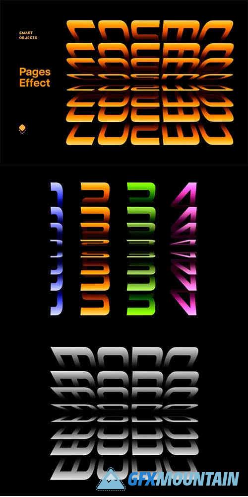 Layered Pages Text Effect