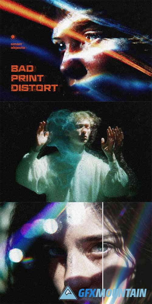 Bad Distorted Print Effect