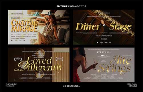 Movie Titles Template Set