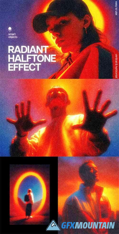 Radiant Halftone Photo Effect
