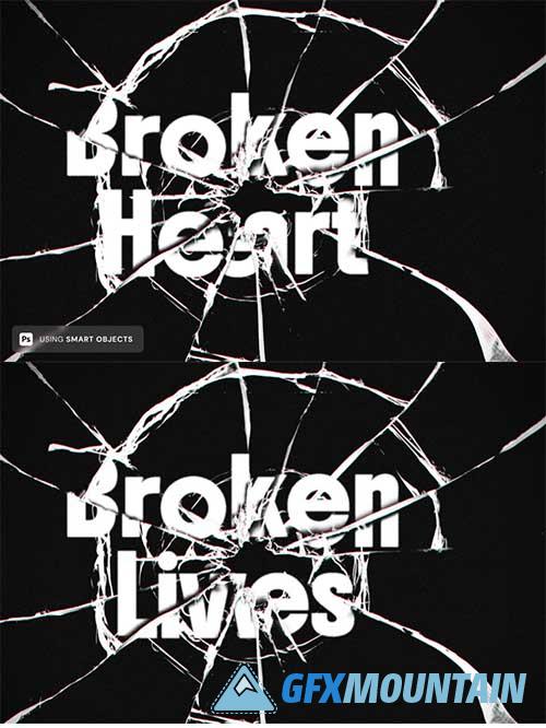 Broken Glass Text Effect