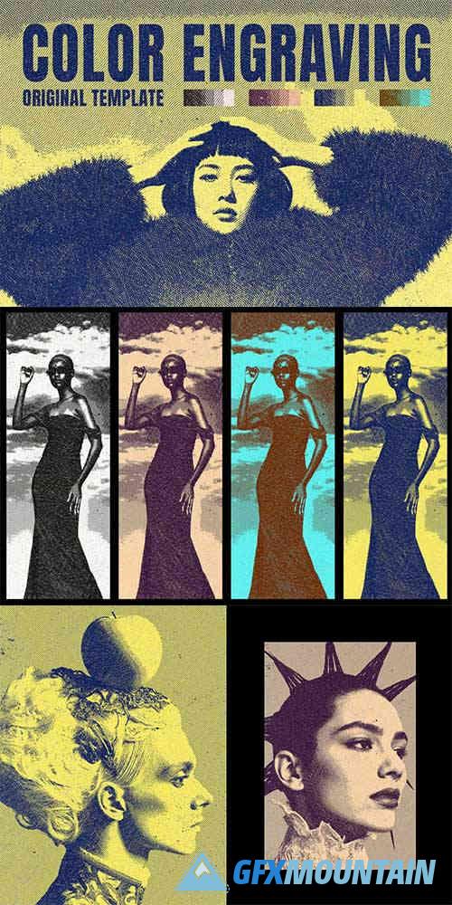 Color Engraving Photo Effect