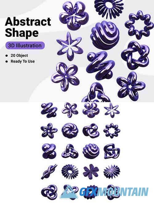 Abstract Shape 3D Illustration