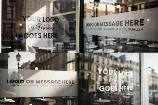 Bar Restaurant Store Front Window Mockups