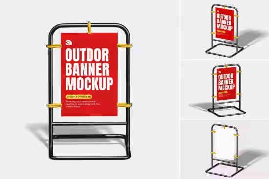 Outdoor Stand Poster Mockup