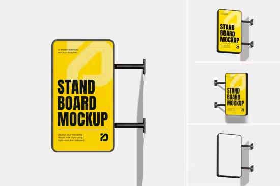 High Quality Signboard Mockup