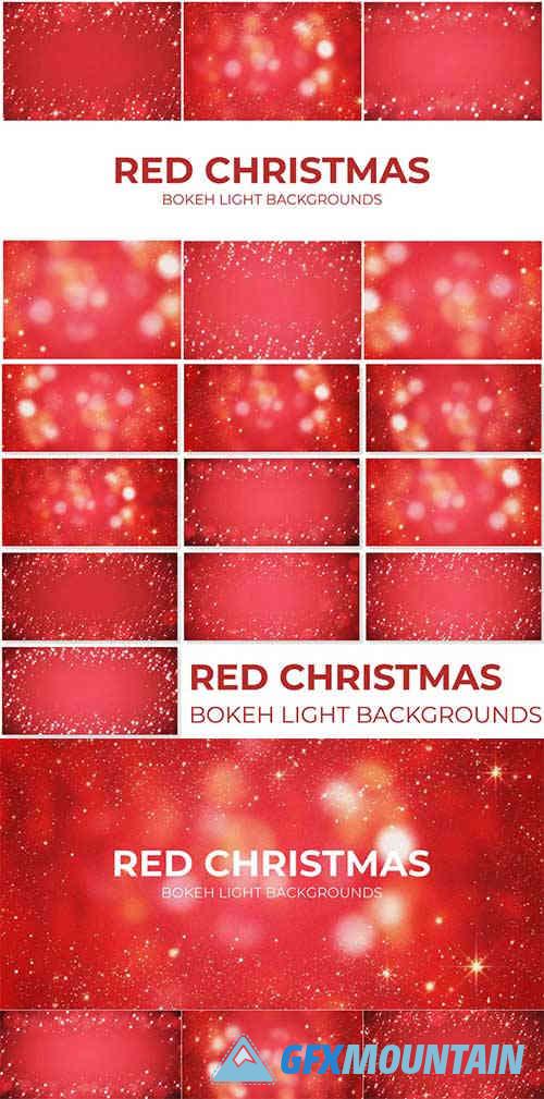 10 Red Christmas Bokeh Light Backgrounds