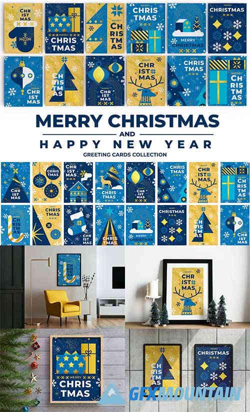 Modern Geometric Christmas Greeting Card