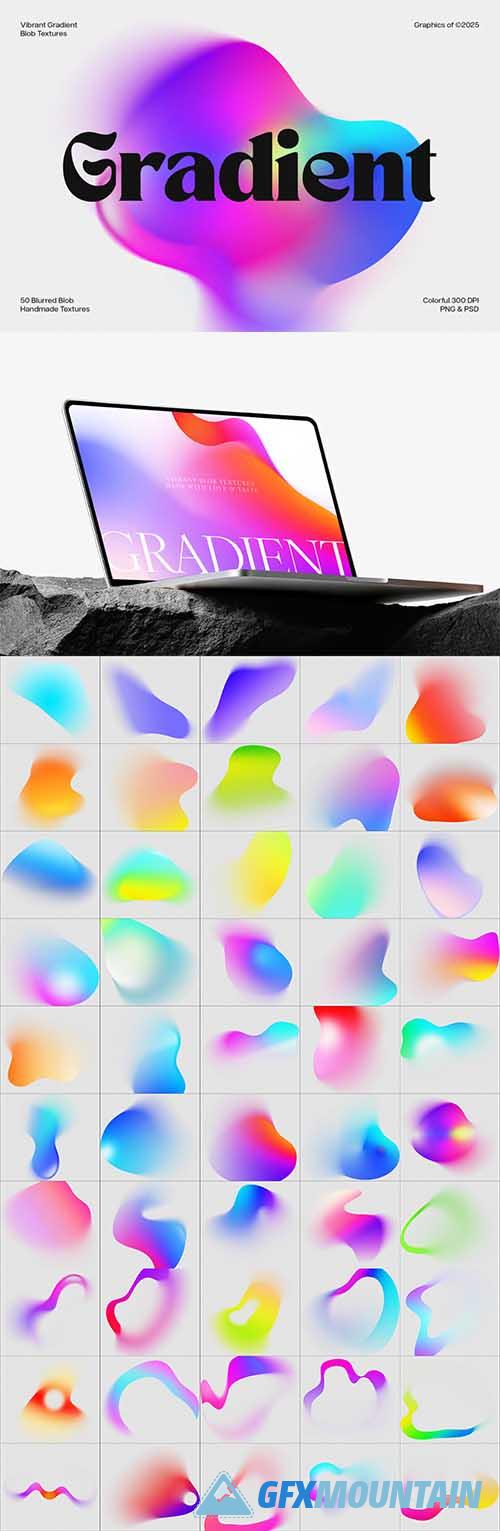 Vibrant Gradient Blob Textures