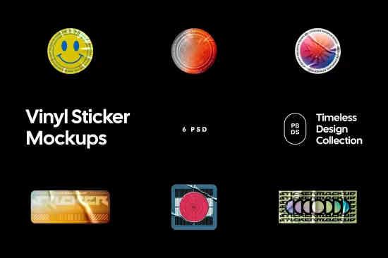 Vinyl Sticker Mockups