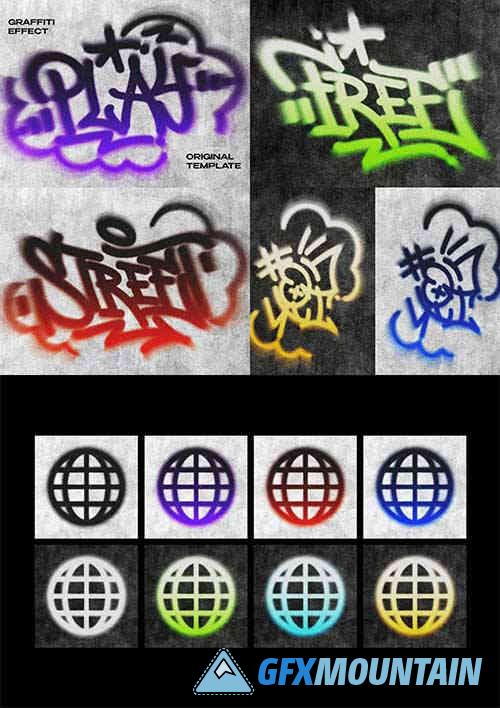 Blurry Graffiti Spray Text Effect