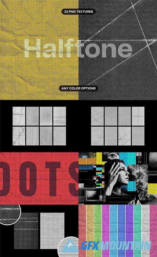 Halftone Textures Paper Collection