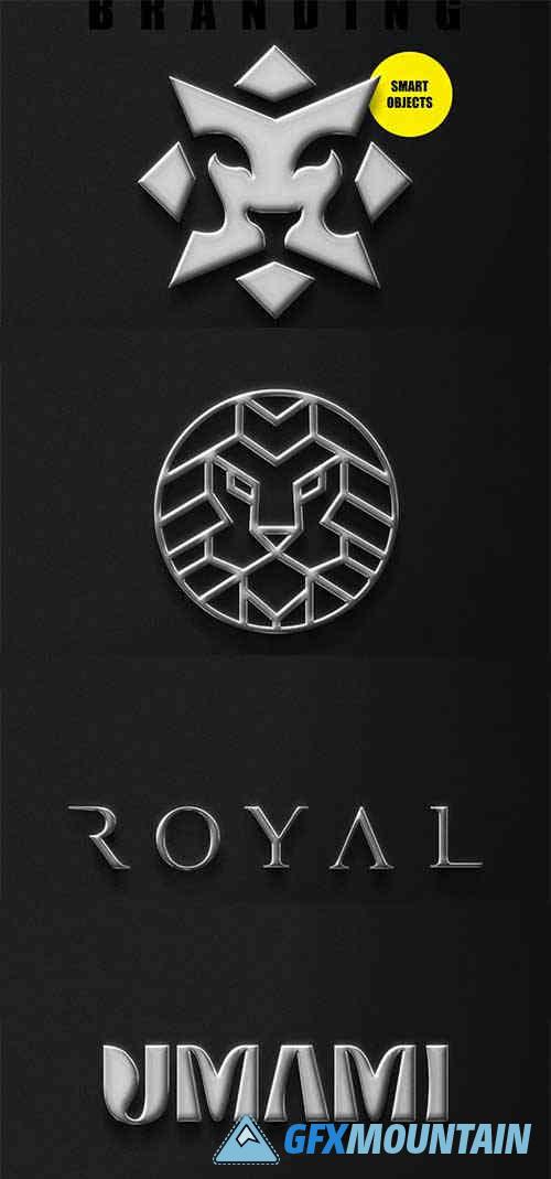 Luxury Silver Sign Logo Mockup