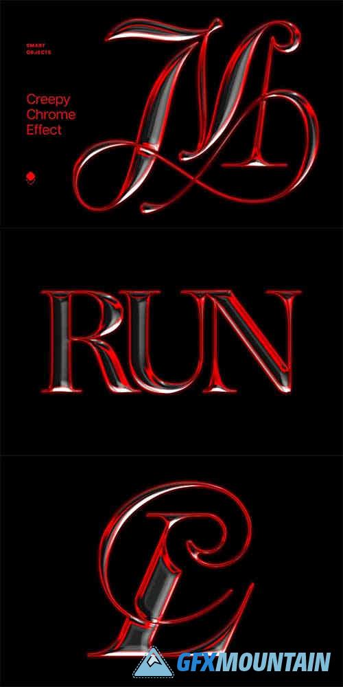 Creepy Chrome Text & Logo Effect