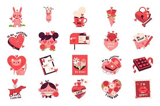 Valentine’s Day and Romance Illustrations