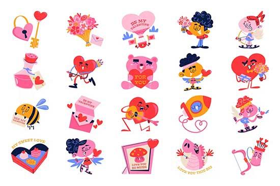 Valentine’s Day and Love Illustrations