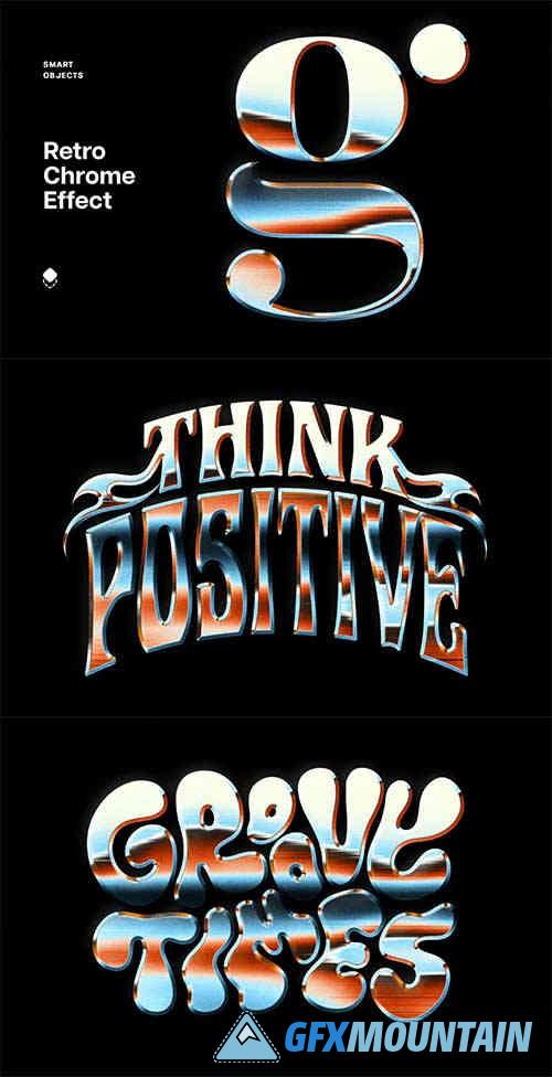 Retro Chrome Logo Effect