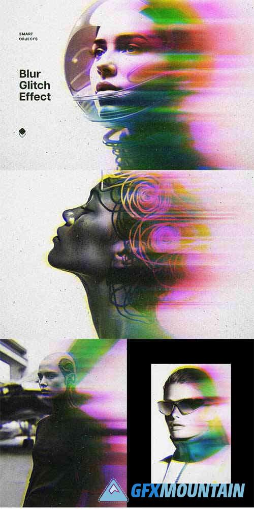 Blur Glitch Photo Effect