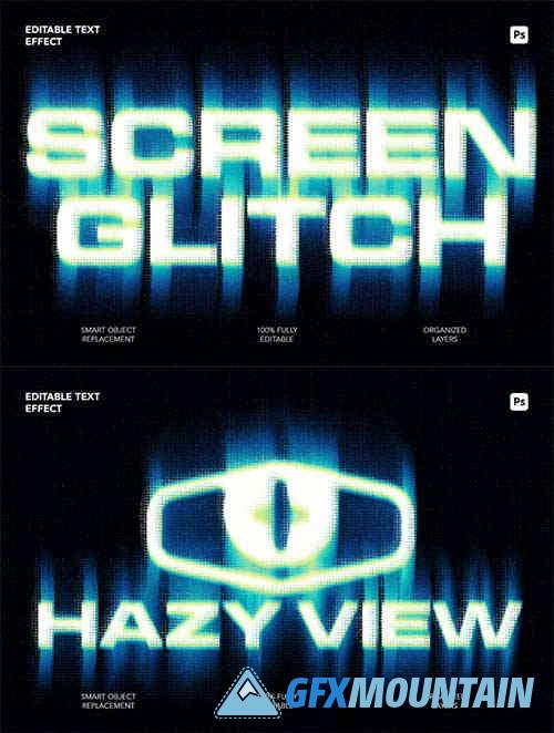 Screen Glitch Text Effect