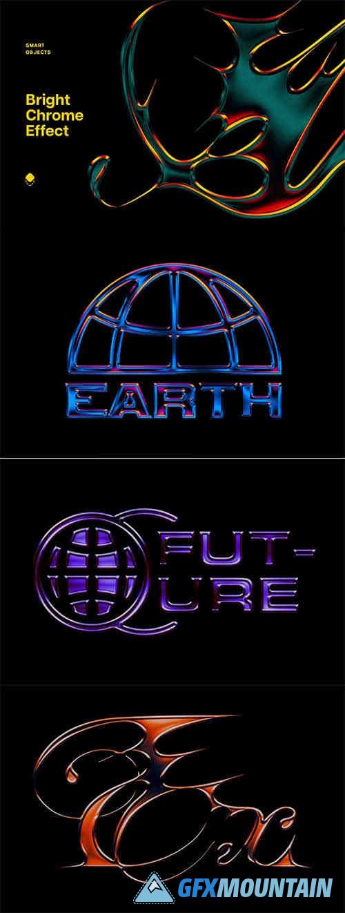 Colorful Chromatic Metal Text & Logo Effect