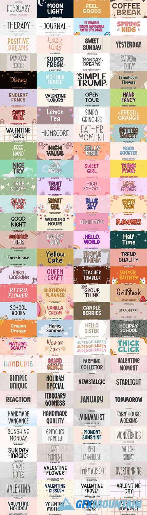 Playful Planner Font Bundle