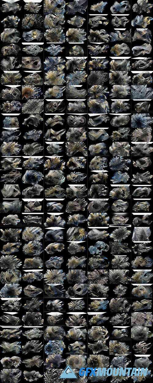 Abstract Organic Glass Backgrounds Collection